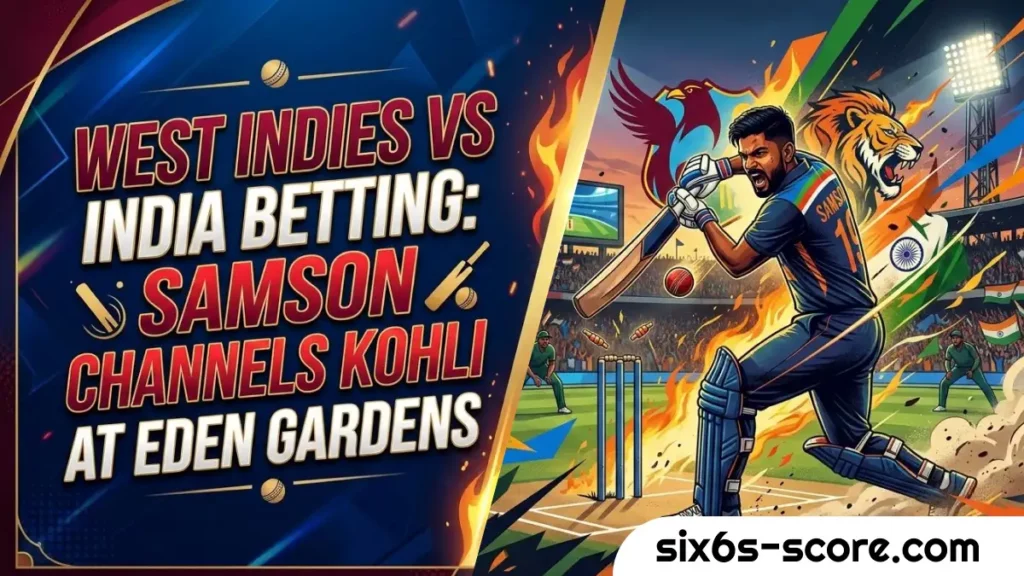 1 West Indies vs India Score Betting Website Sanju Samson Channels Kohli in Iconic Eden Gardens Win